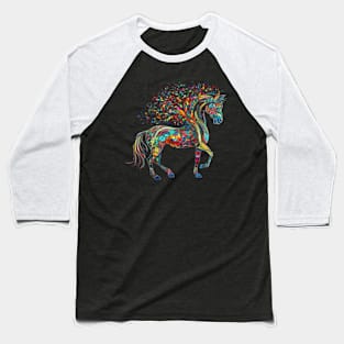 Horse Artwork Tree Colourful Animal Horse Baseball T-Shirt